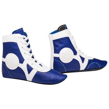 Купить Обувь для самбо SM-0102, кожа, синий Rusco в Струнине 